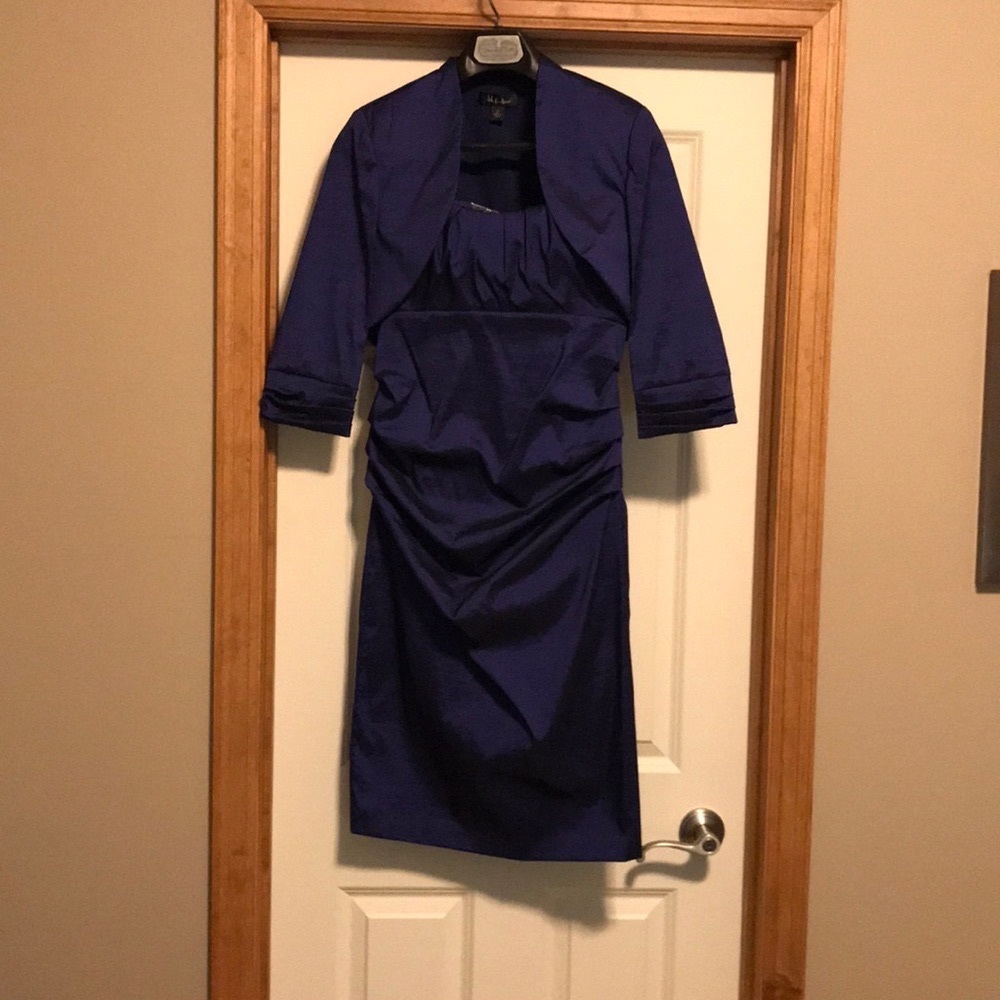 Dress with jacket, formal, blue